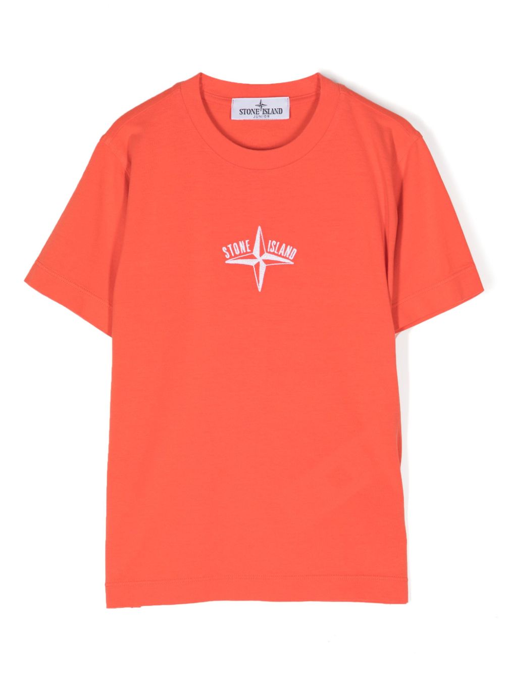 Stone Island Junior T-Shirt mit Logo-Print - Orange von Stone Island Junior