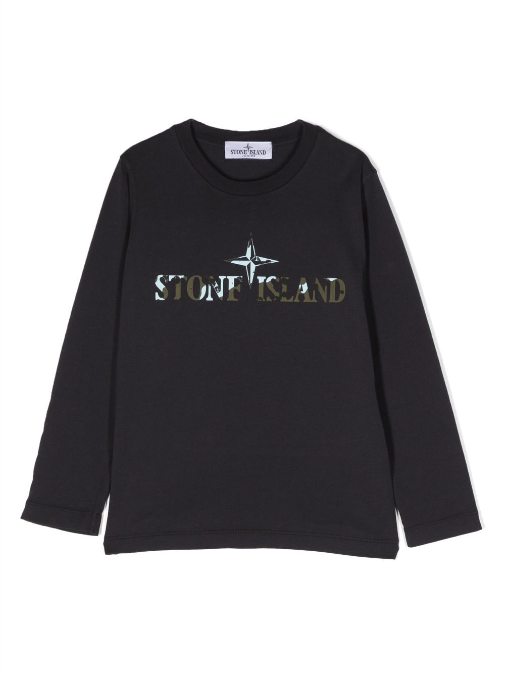 Stone Island Junior T-Shirt mit Logo-Print - Blau von Stone Island Junior