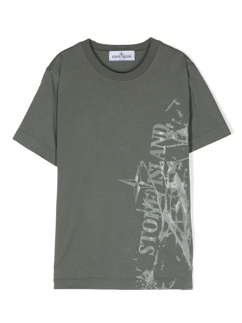 Stone Island Junior T-Shirt mit Logo-Print - Grau von Stone Island Junior