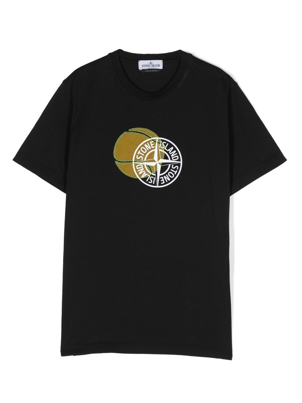 Stone Island Junior T-Shirt mit Logo-Print - Schwarz von Stone Island Junior