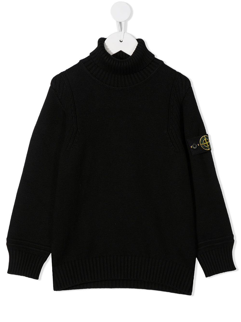 Stone Island Junior Rollkragenpullover mit Logo - Schwarz von Stone Island Junior