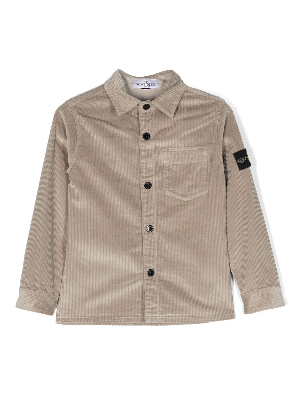 Stone Island Junior Klassisches Cordhemd - Grau von Stone Island Junior