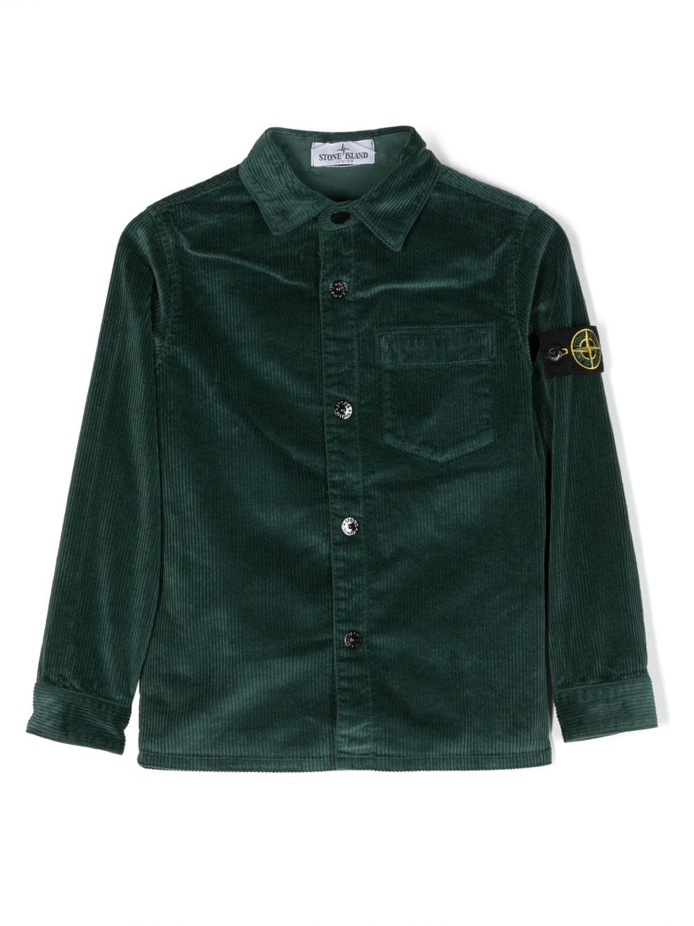 Stone Island Junior Klassisches Cordhemd - Grün von Stone Island Junior