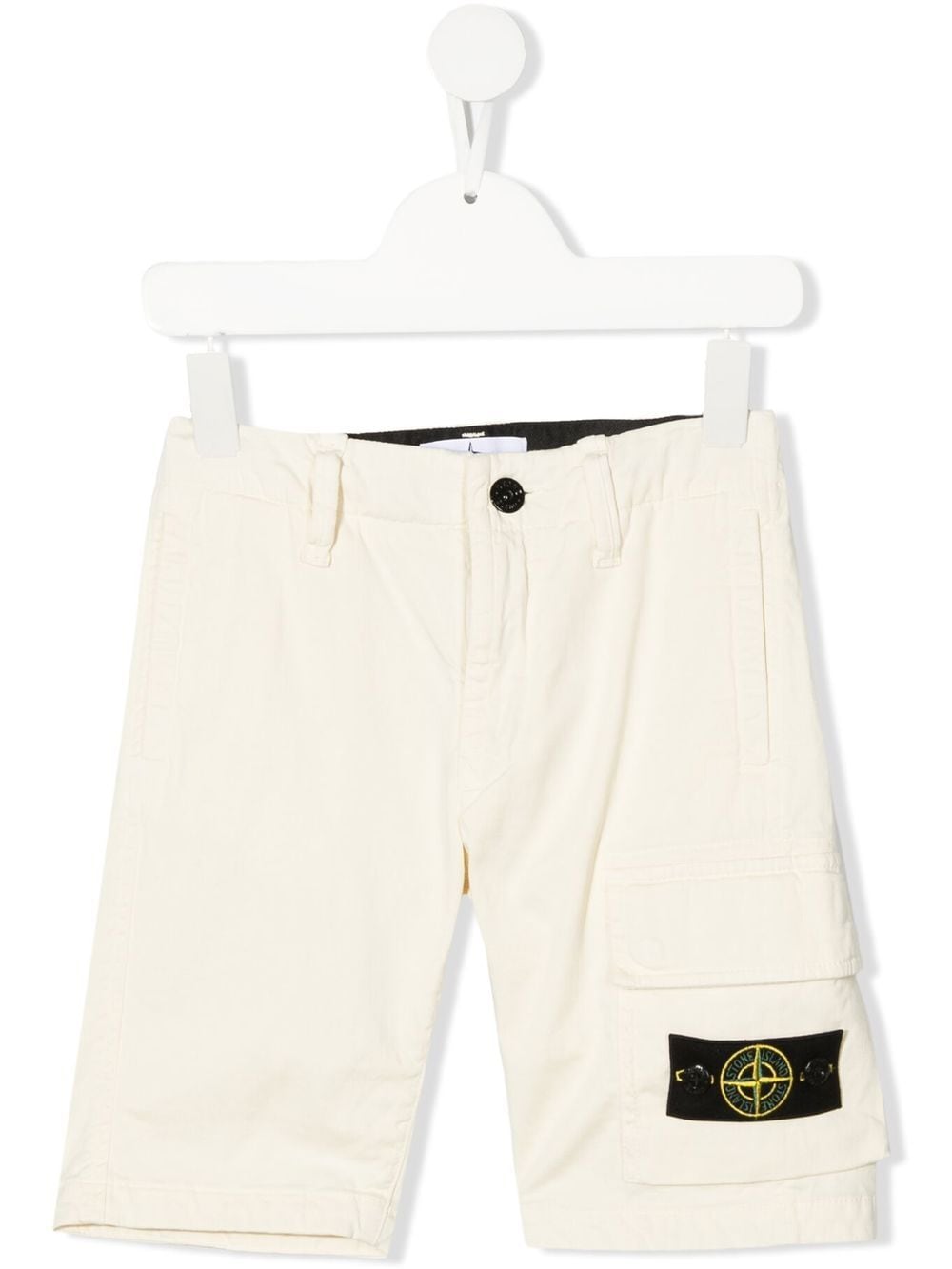 Stone Island Junior Shorts mit Logo-Patch - Gelb von Stone Island Junior