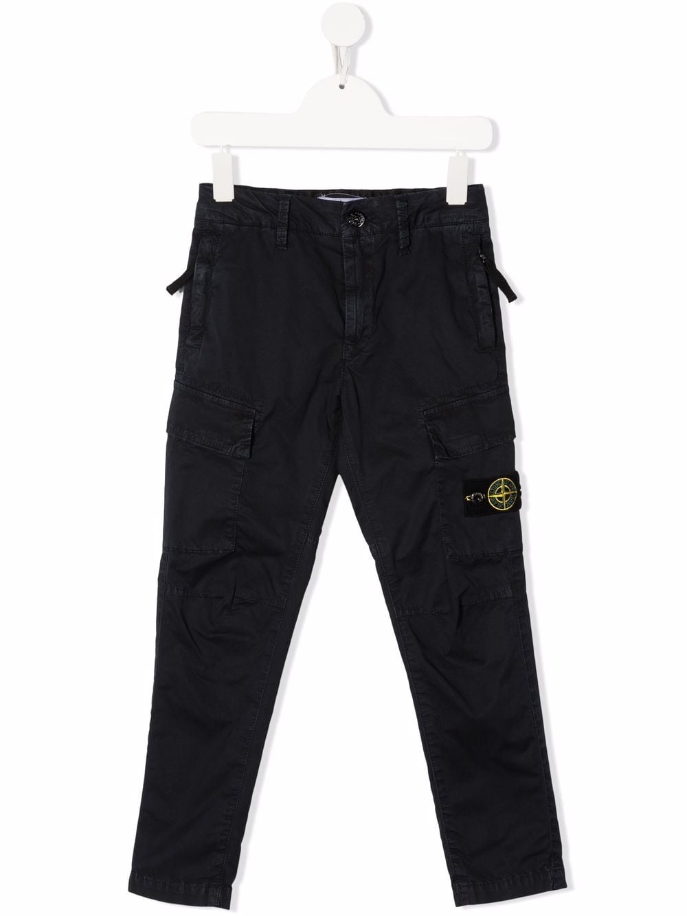 Stone Island Junior Hose mit Logo-Patch - Blau von Stone Island Junior