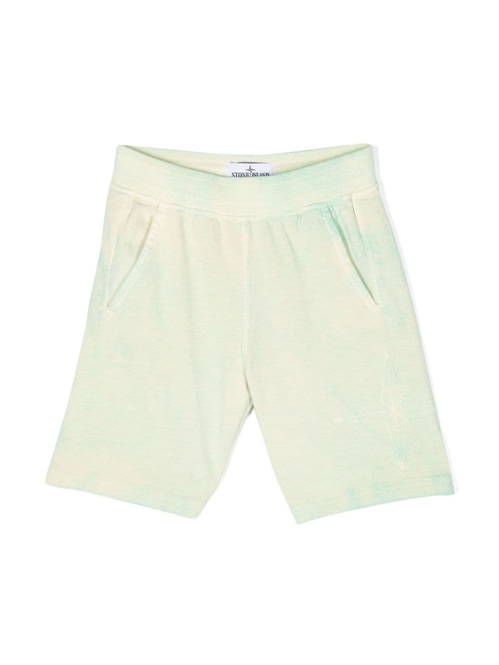 Stone Island Junior Shorts mit Batikmuster - Grün von Stone Island Junior