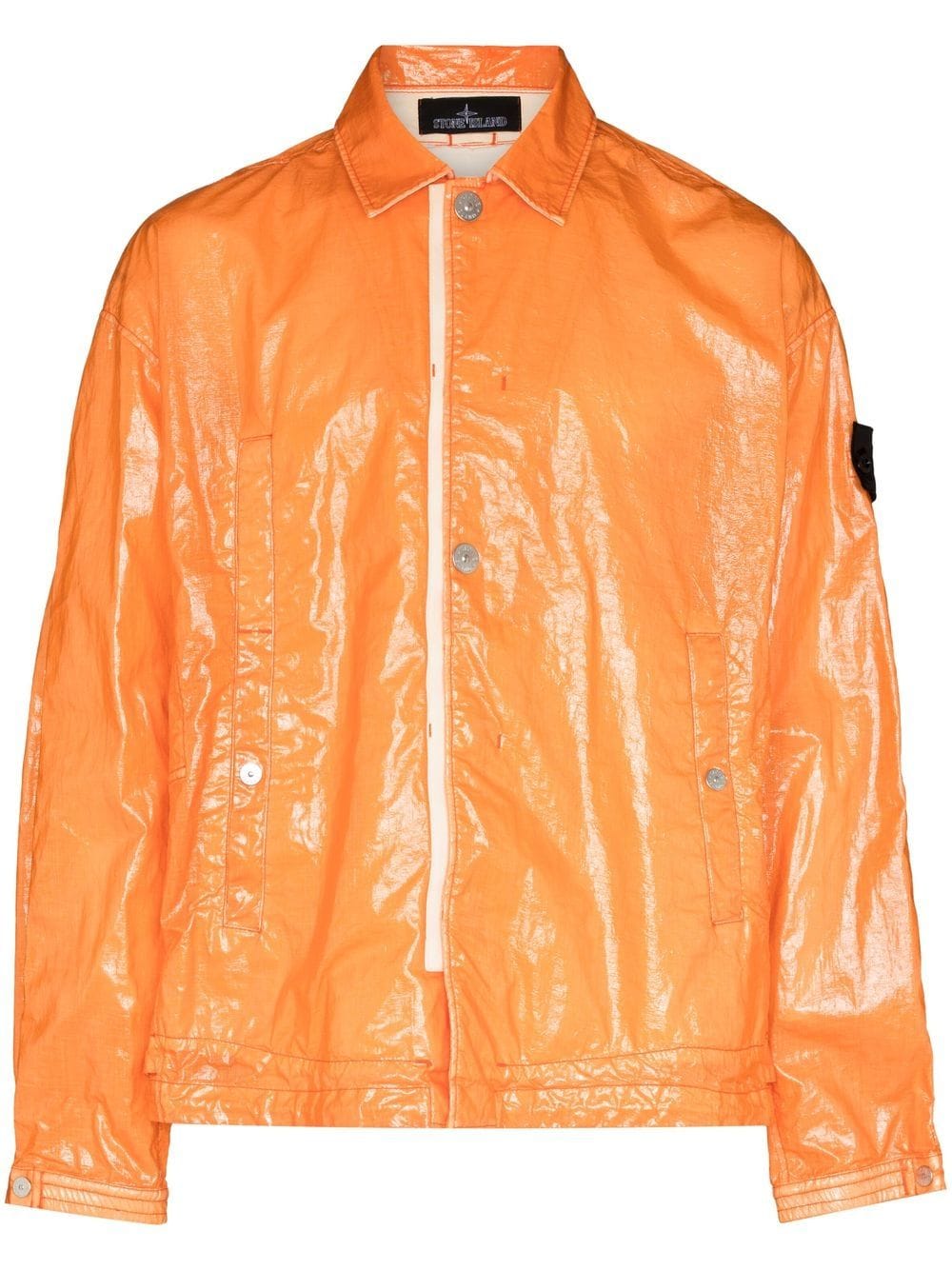 Stone Island Shadow Project Hemdjacke mit Kompass-Patch - Orange von Stone Island Shadow Project