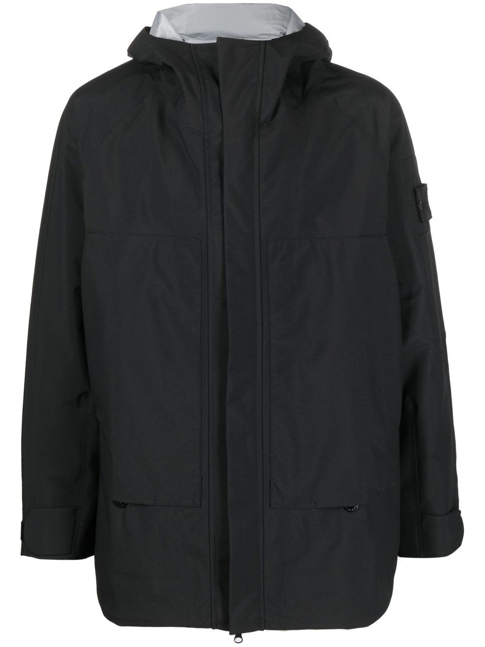 Stone Island Shadow Project Jacke mit Logo-Patch - Schwarz von Stone Island Shadow Project