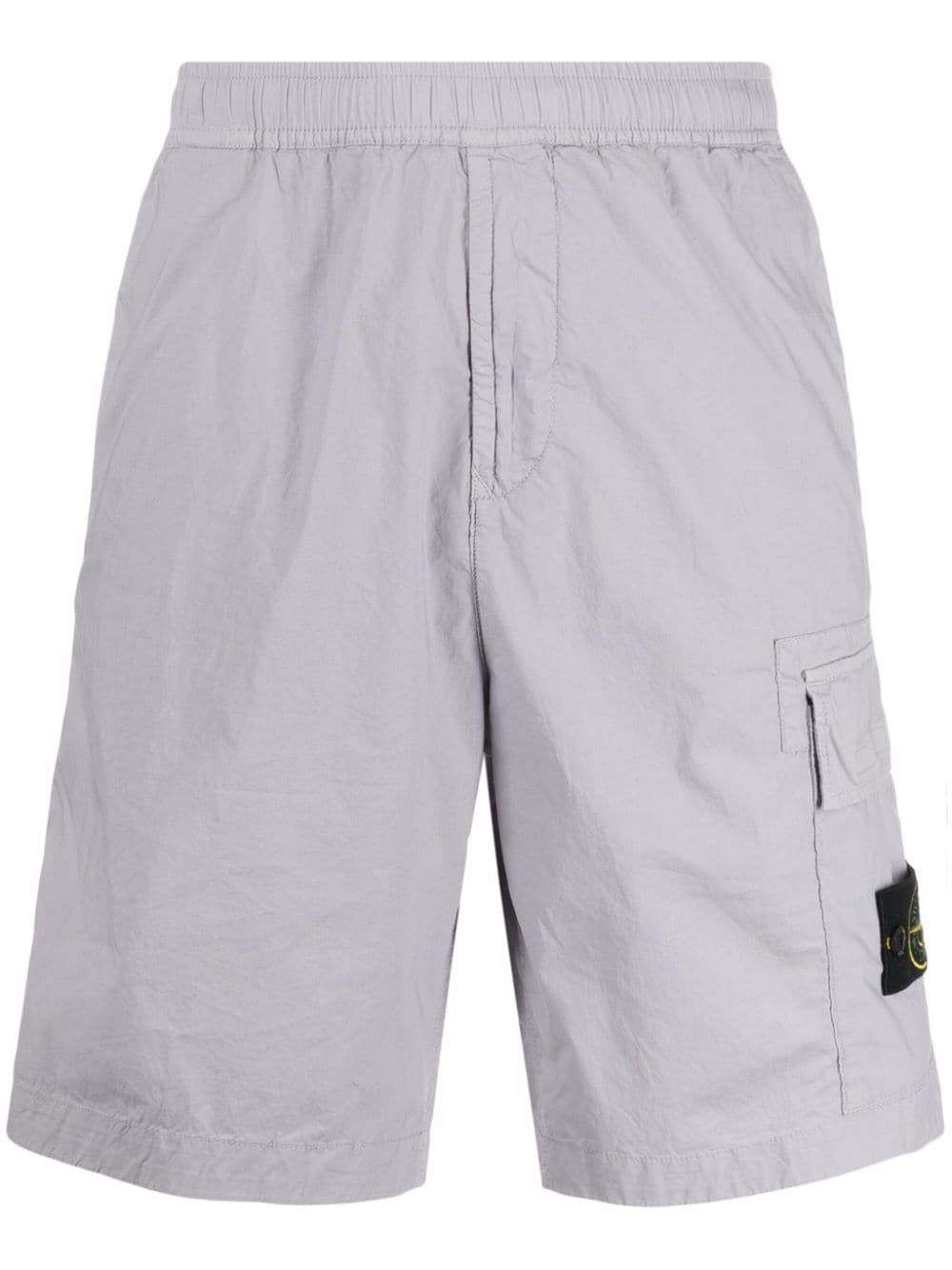 Stone Island Bermudas mit Kompass-Patch - Grau von Stone Island