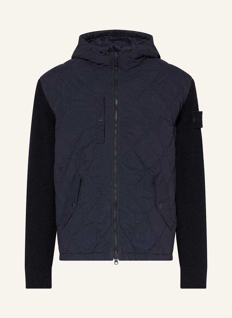 Stone Island Blouson Ghost Im Materialmix blau von Stone Island