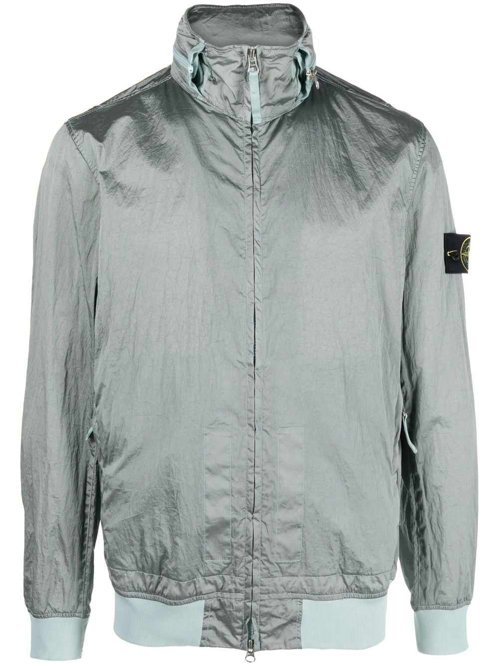 Stone Island Bomberjacke mit Kompass-Patch - Grau von Stone Island