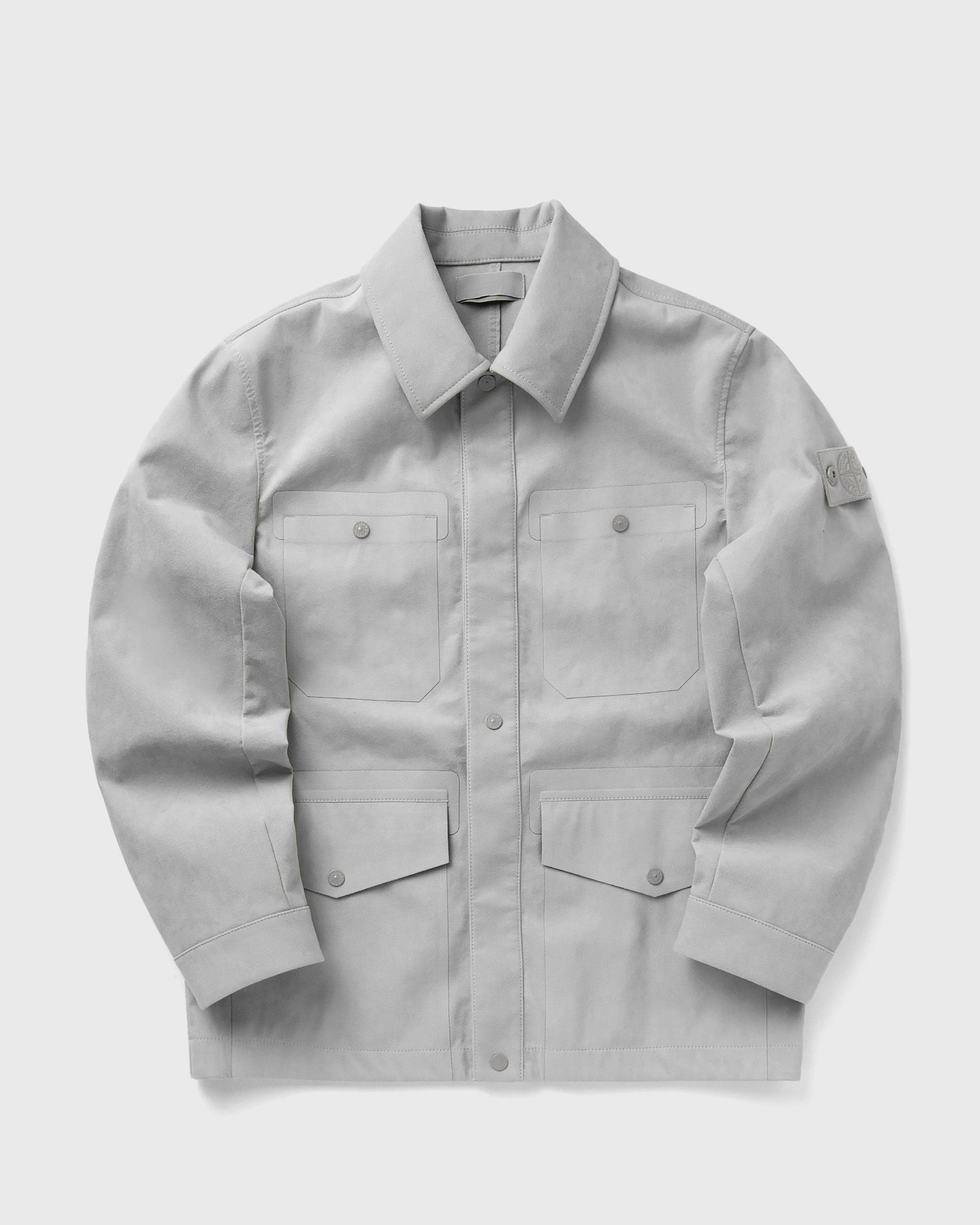 Stone Island CAPOSPALLA GHOST PIECE JACKET men Overshirts grey in Größe:L von Stone Island