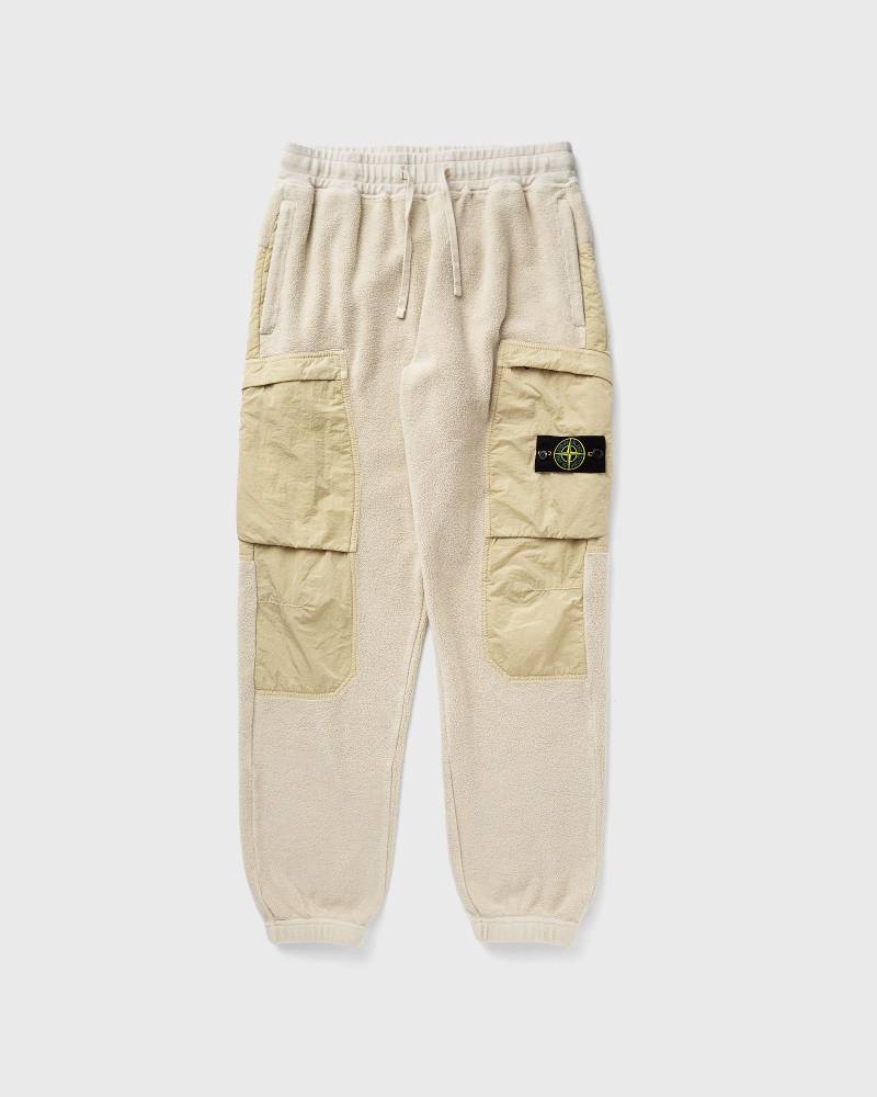 Stone Island COTTON PILE WITH NYLON-TC CARGO JOGGING PANTS men Cargo Pants beige in Größe:M von Stone Island