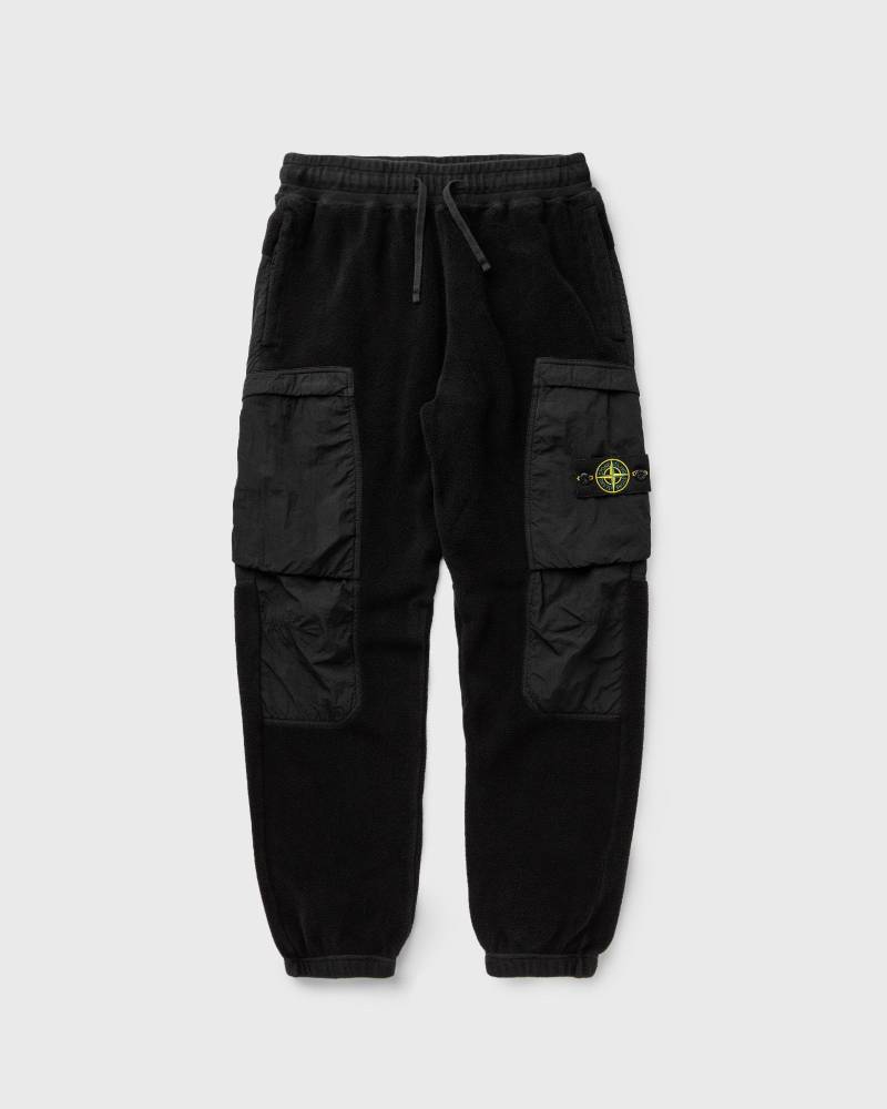 Stone Island COTTON PILE WITH NYLON-TC CARGO JOGGING PANTS men Casual Pants black in Größe:S von Stone Island