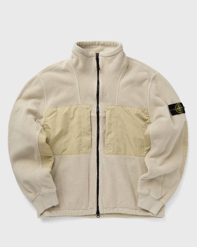 Stone Island COTTON PILE WITH NYLON-TC TRACK TOP men Fleece Jackets beige in Größe:XXL von Stone Island