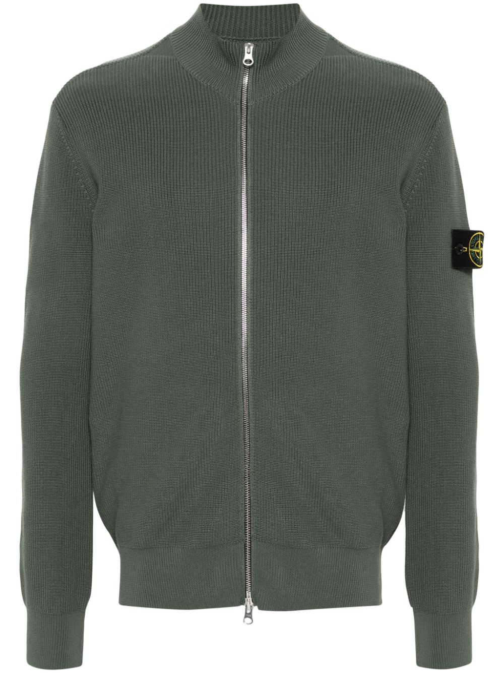 Stone Island Cardigan mit Kompass-Patch - Grün von Stone Island