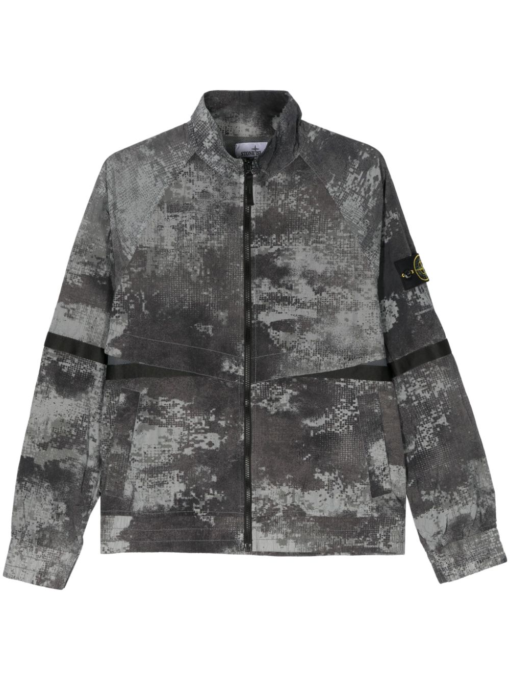 Stone Island Compass Jacke mit abstraktem Print - Grau von Stone Island