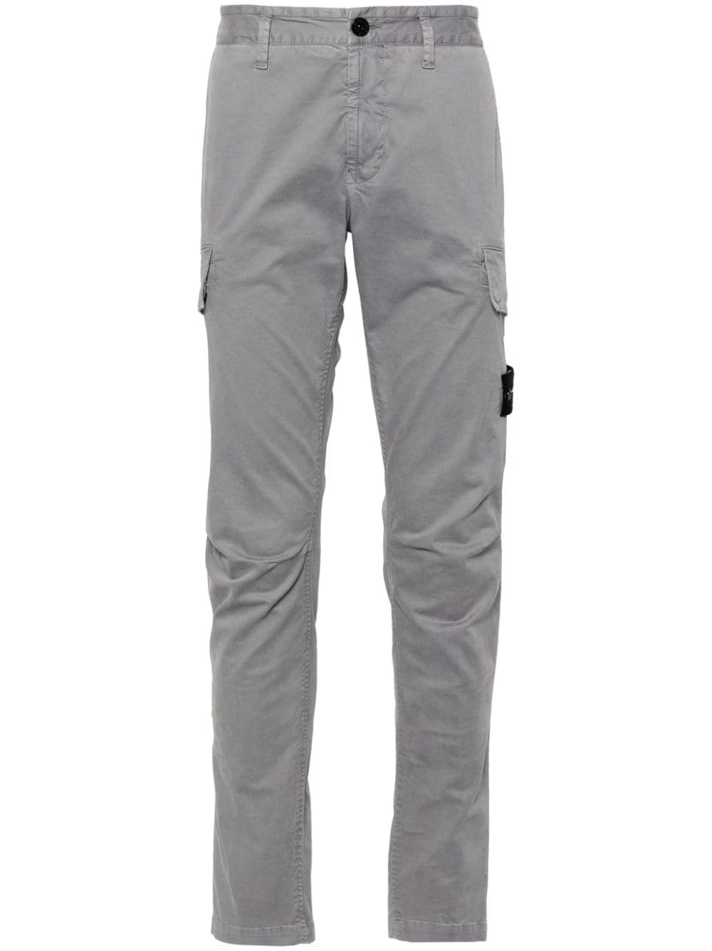 Stone Island Cargohose mit Kompass-Patch - Grau von Stone Island