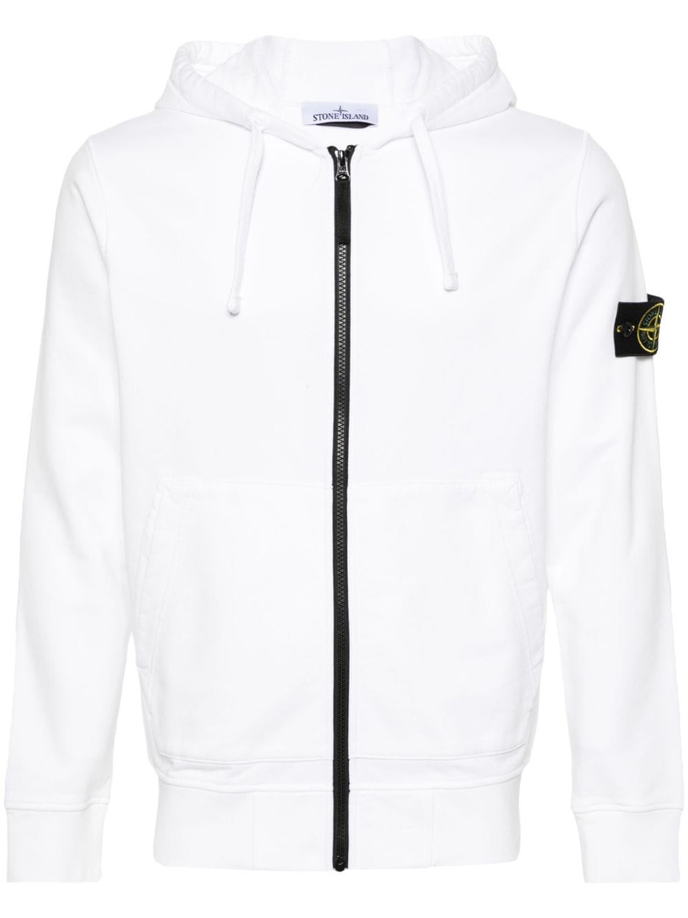 Stone Island Hoodie mit Kompass-Patch - Weiß von Stone Island