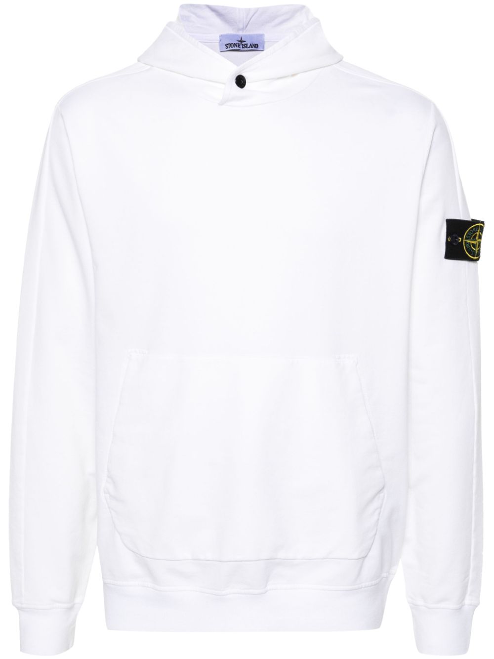 Stone Island Hoodie mit Kompass-Patch - Weiß von Stone Island