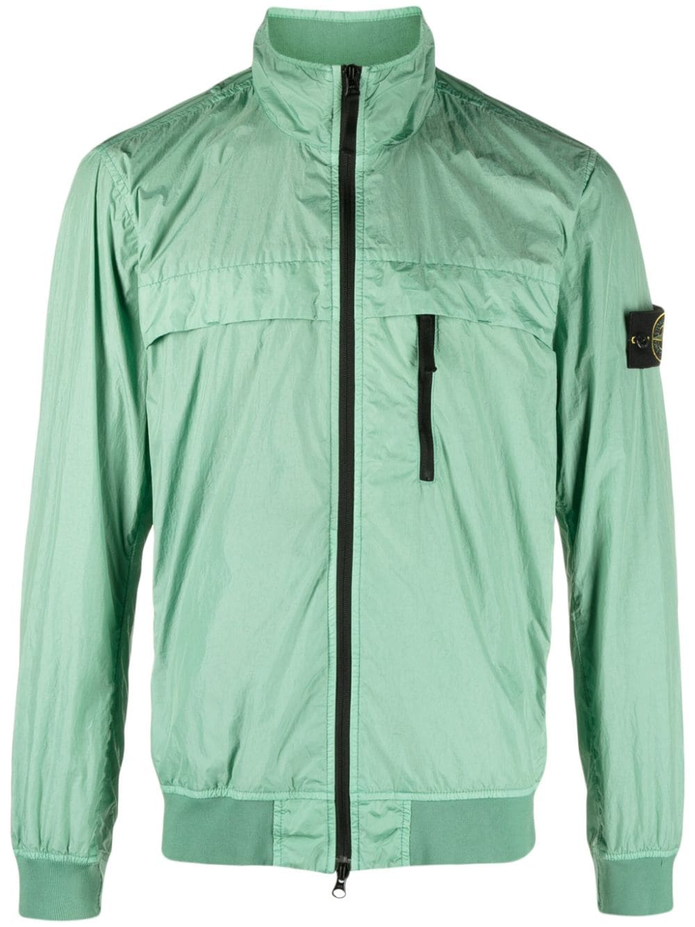 Stone Island Bomberjacke in Knitteroptik mit Kompass-Patch - Grün von Stone Island