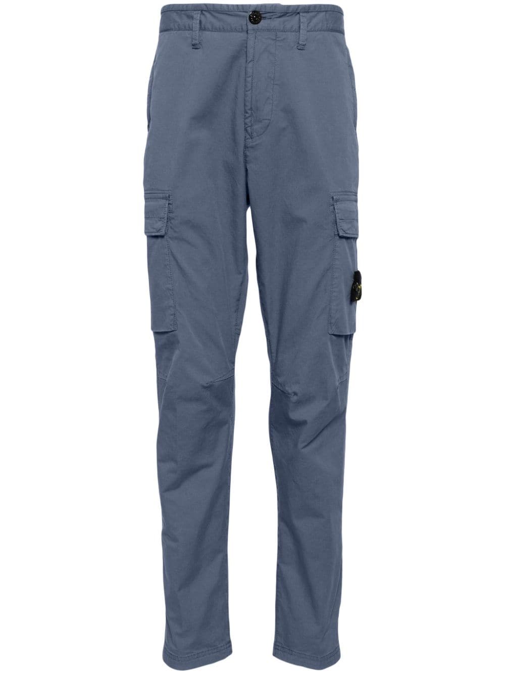 Stone Island Gabardine-Hose mit Kompass-Patch - Blau von Stone Island