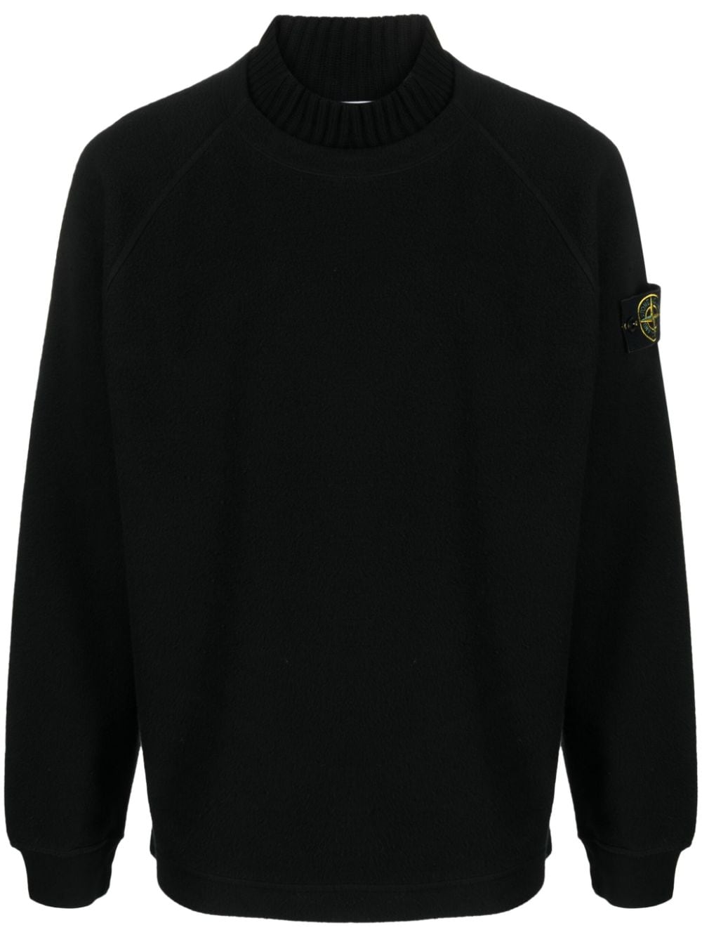 Stone Island Sweatshirt mit Kompass-Patch - Schwarz von Stone Island