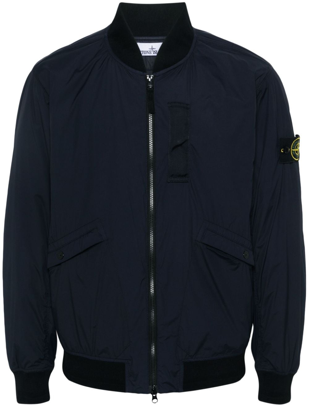 Stone Island Gefütterte Jacke mit Kompass-Patch - Blau von Stone Island