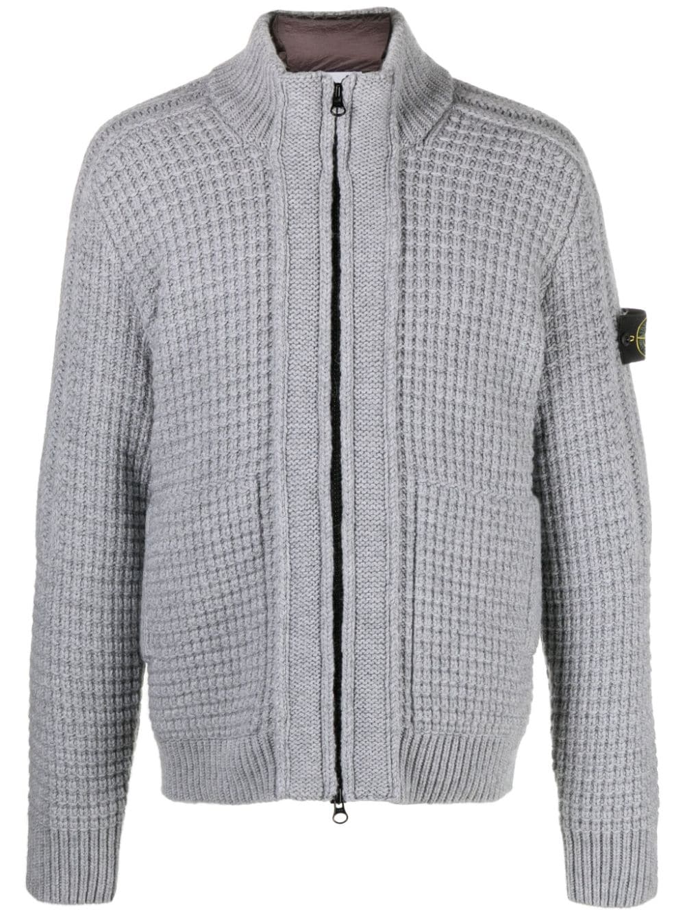 Stone Island Gefütterte Jacke mit Kompass-Patch - Grau von Stone Island