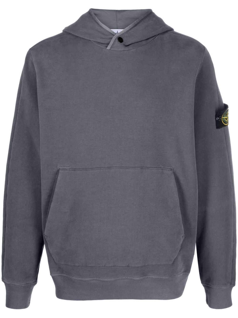 Stone Island Hoodie mit Kompass-Patch - Grau von Stone Island