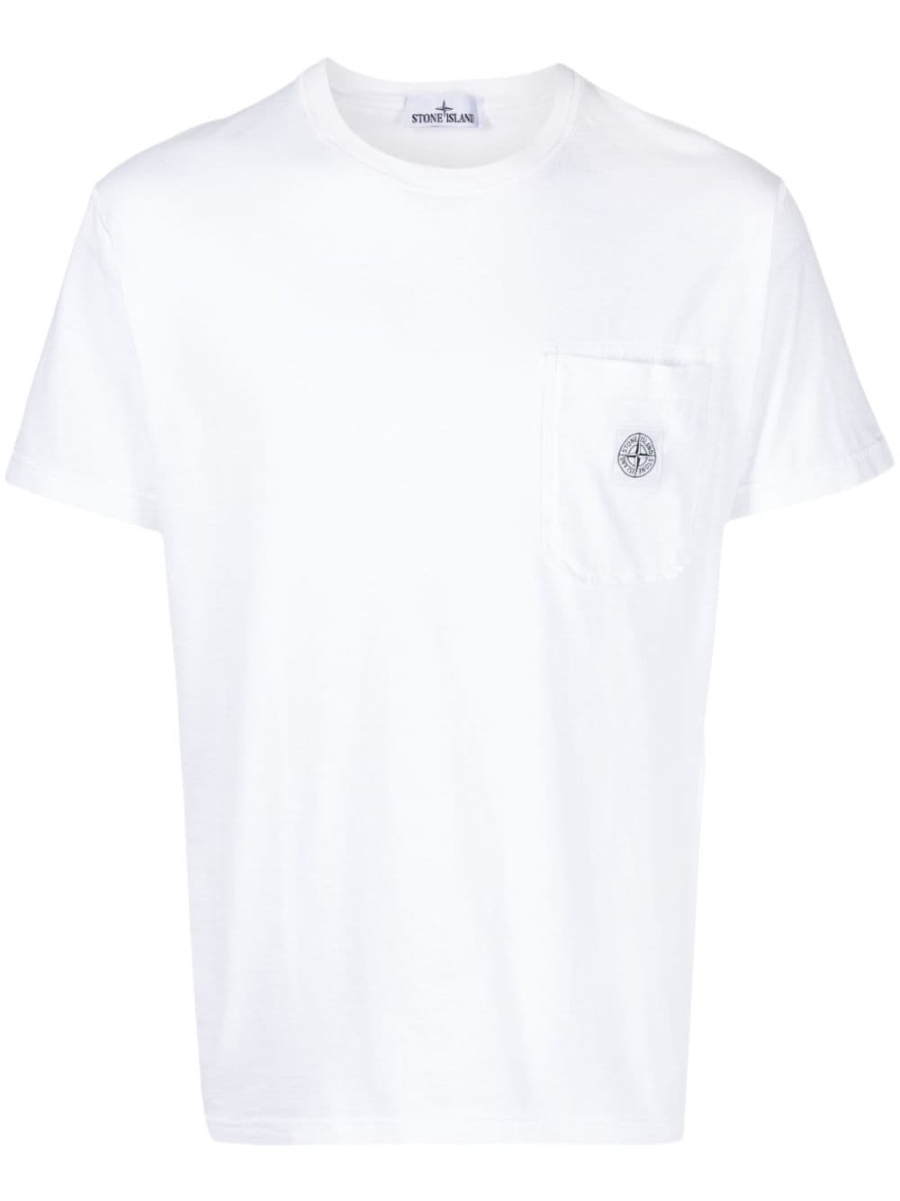 Stone Island T-Shirt mit Kompass-Applikation - Weiß von Stone Island