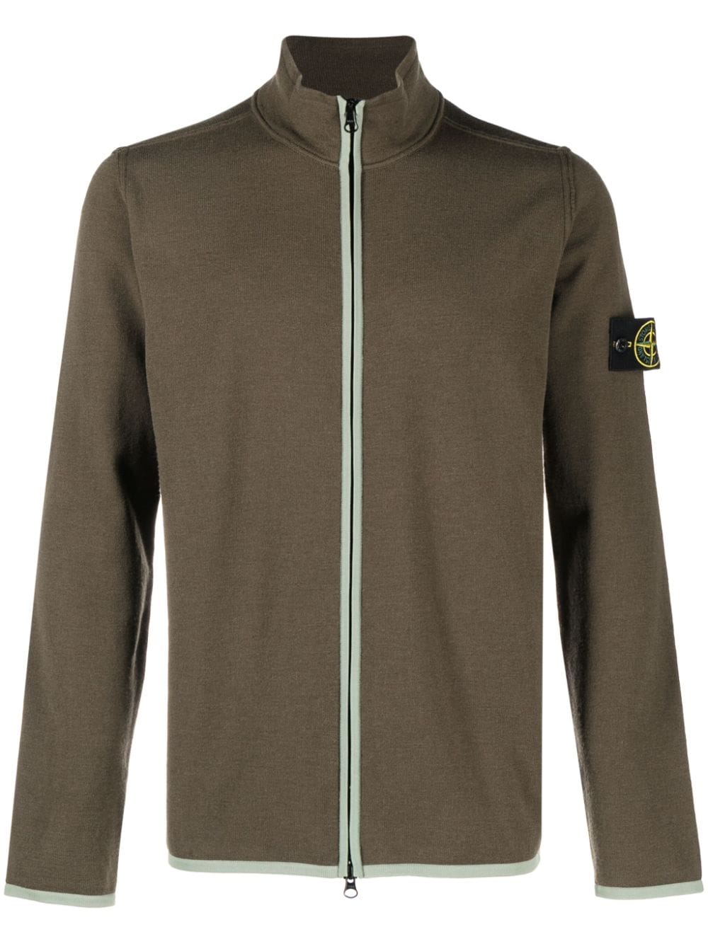 Stone Island Sweatshirtjacke mit Kompass-Motiv - Grün von Stone Island