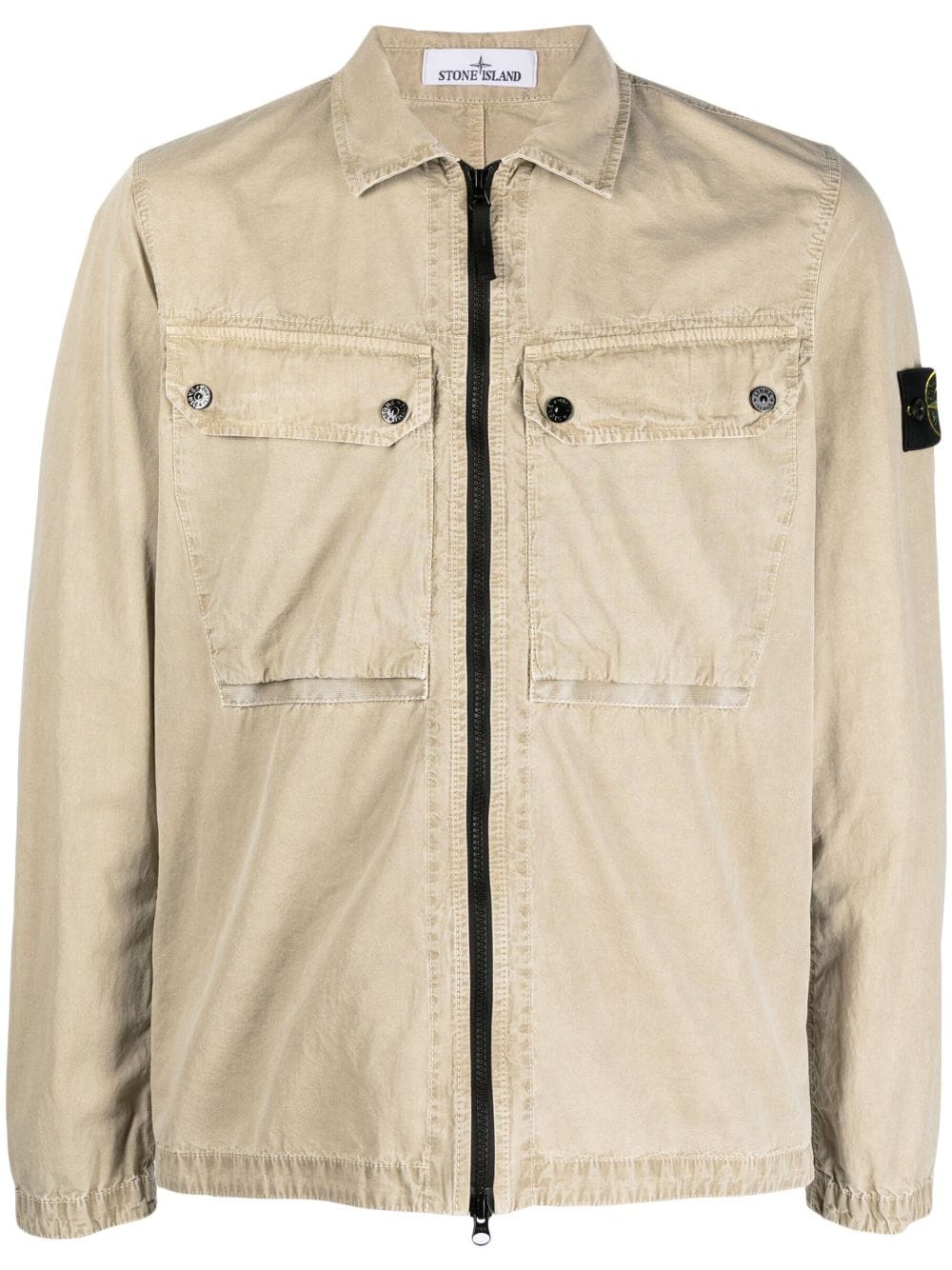 Stone Island Hemdjacke mit Kompass-Patch - Nude von Stone Island