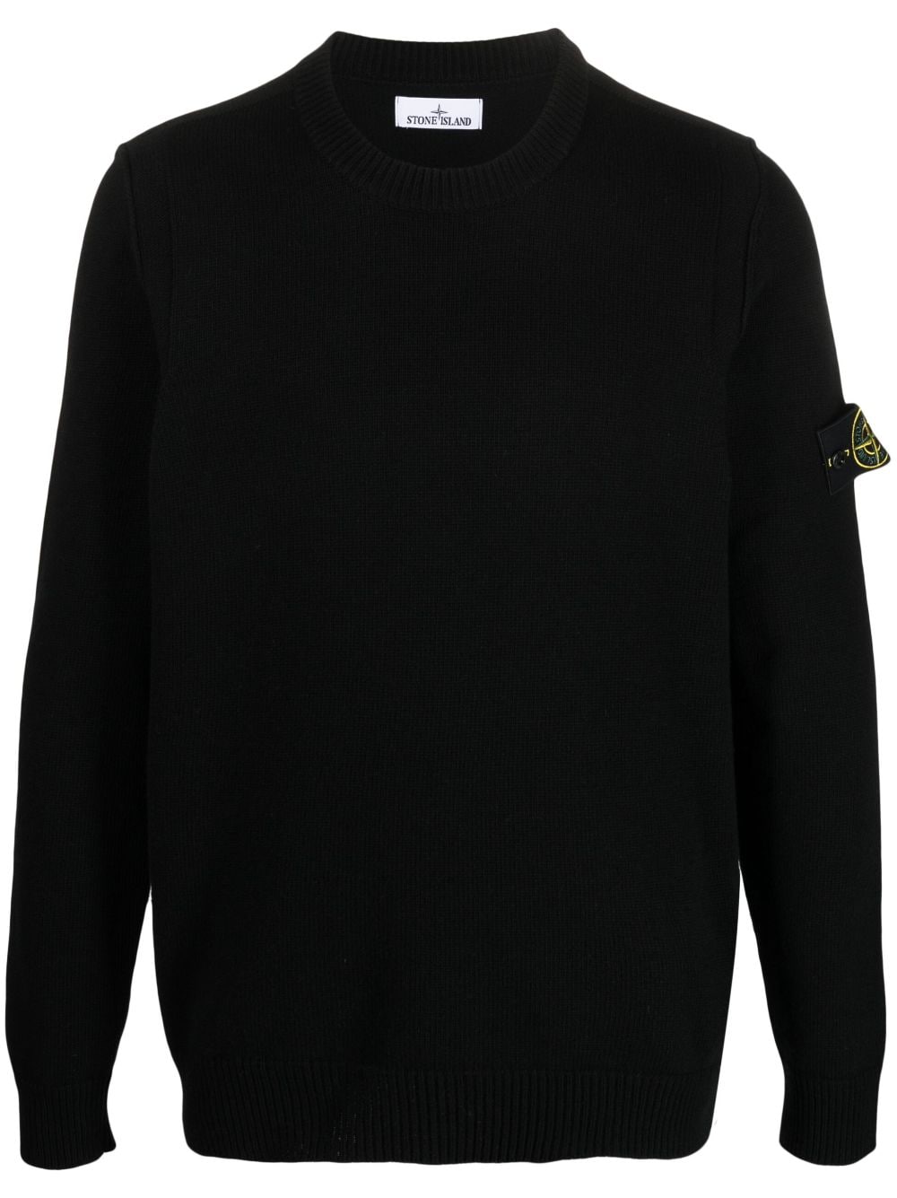 Stone Island Sweatshirt mit Kompass-Patch - Schwarz von Stone Island