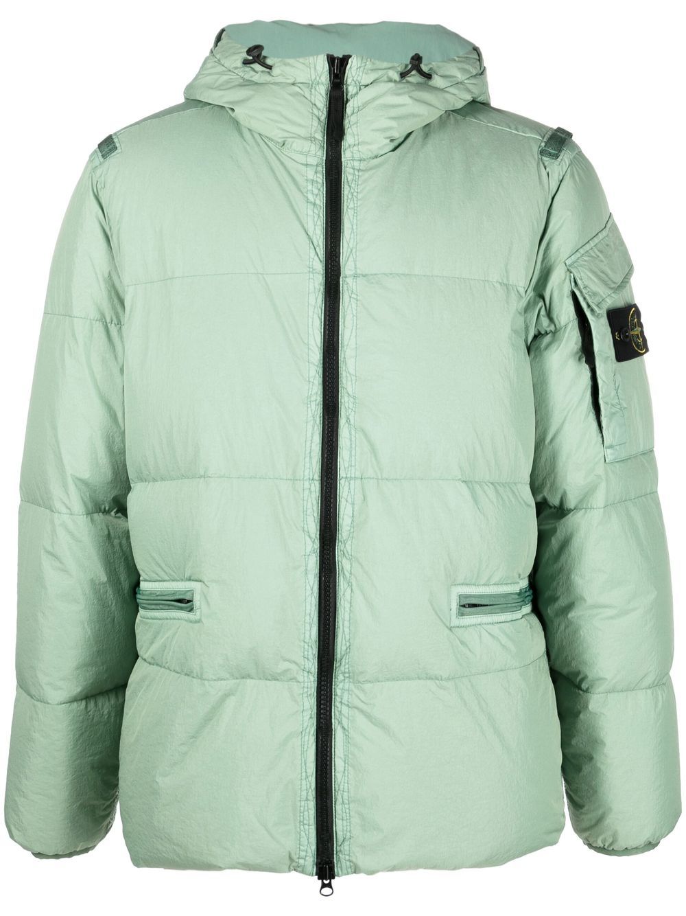 Stone Island Gefütterte Jacke mit Kompass-Patch - Grün von Stone Island