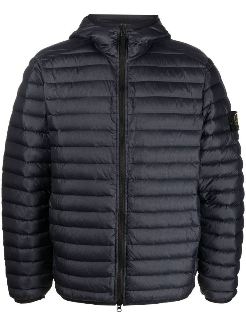 Stone Island Gefütterte Jacke mit Kompass-Patch - Blau von Stone Island