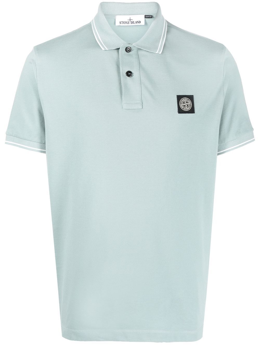 Stone Island Poloshirt mit Kompass-Patch - Grau von Stone Island