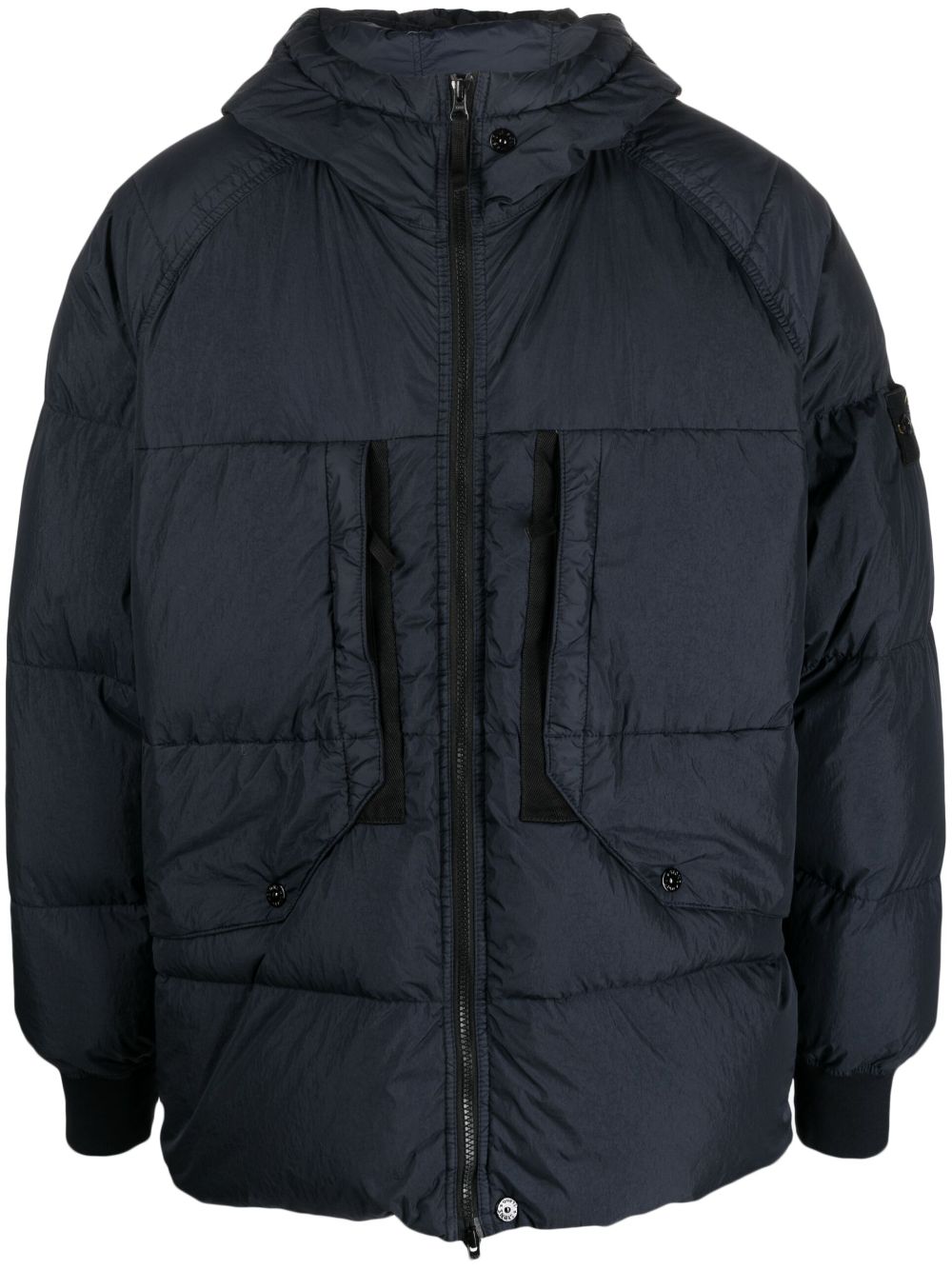 Stone Island Gefütterte Jacke mit Kompass-Patch - Blau von Stone Island