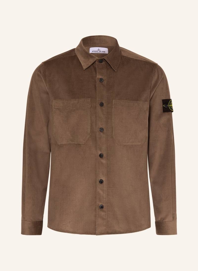 Stone Island Cord-Overjacket braun von Stone Island