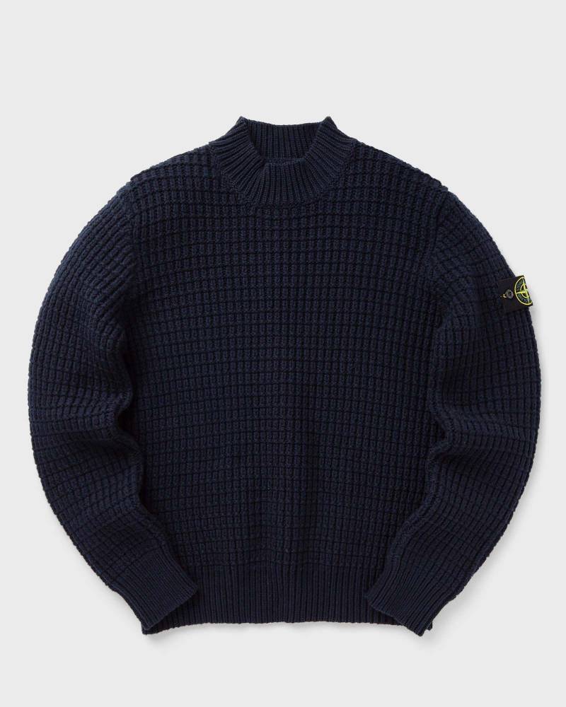 Stone Island DOUBLE WEAVE PURE WOOL SWEATER men Pullovers blue in Größe:XL von Stone Island