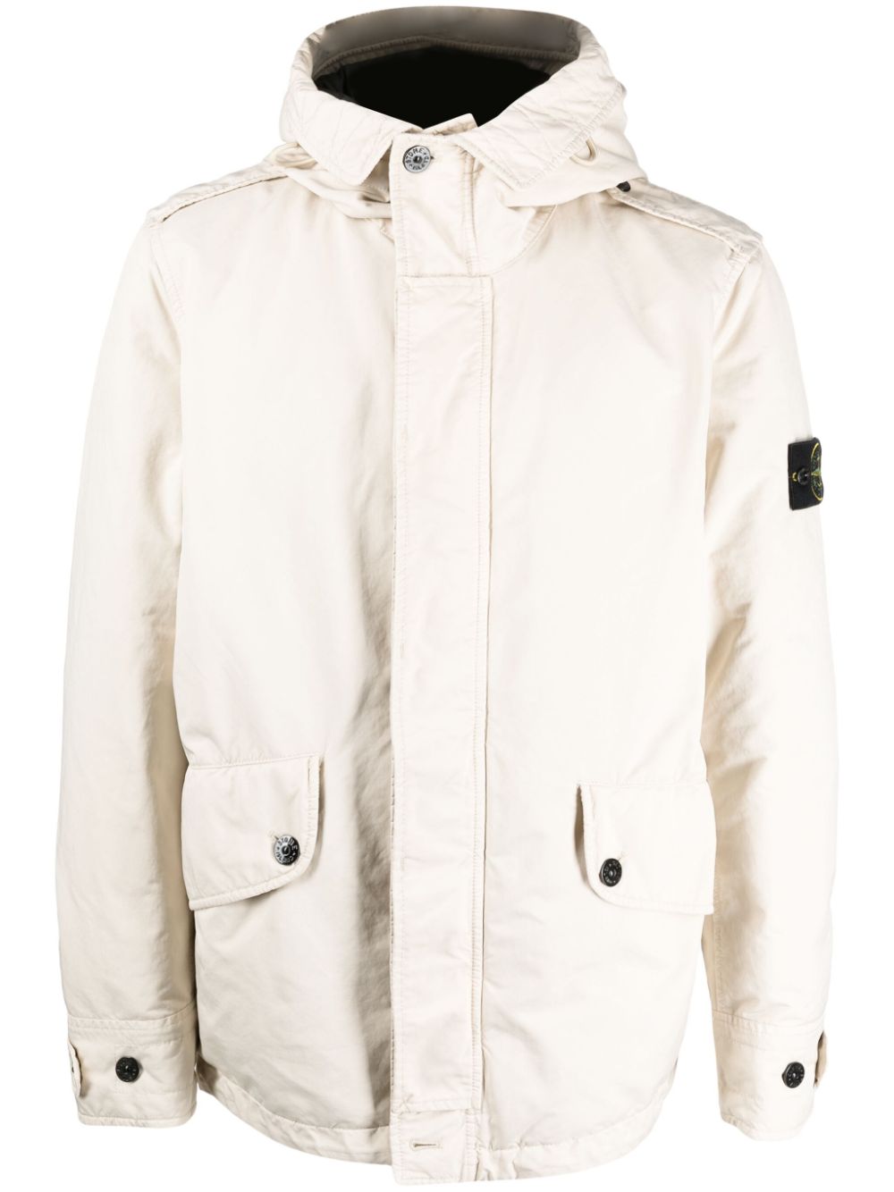 Stone Island David TC Jacke mit Kompass-Patch - Nude von Stone Island