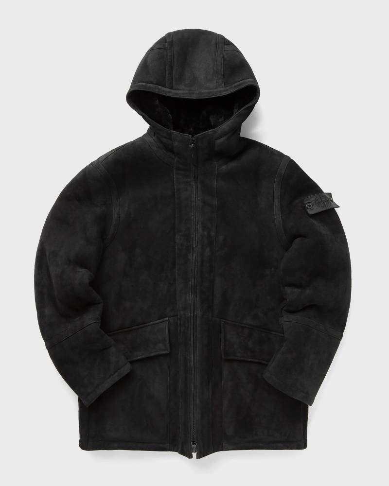 Stone Island GHOST SUEDE SHEEPSKIN HOODED JACKET men Parkas black in Größe:XL von Stone Island