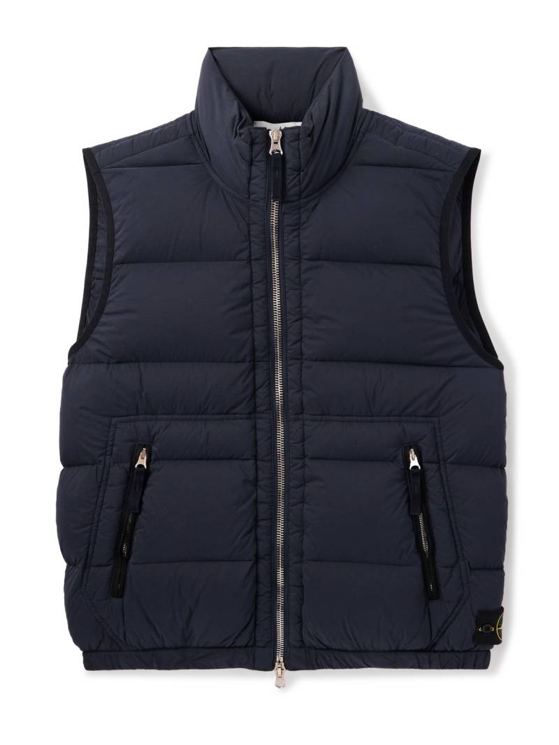 Stone Island - Garment-Dyed Stretch-Shell Down Gilet - Men - Blue - L von Stone Island