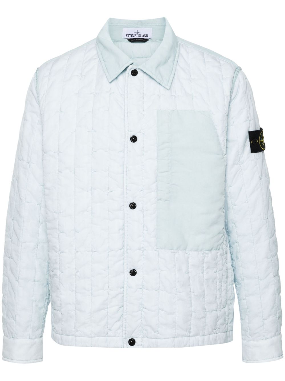 Stone Island Gesteppte Jacke mit Kompass-Patch - Blau von Stone Island