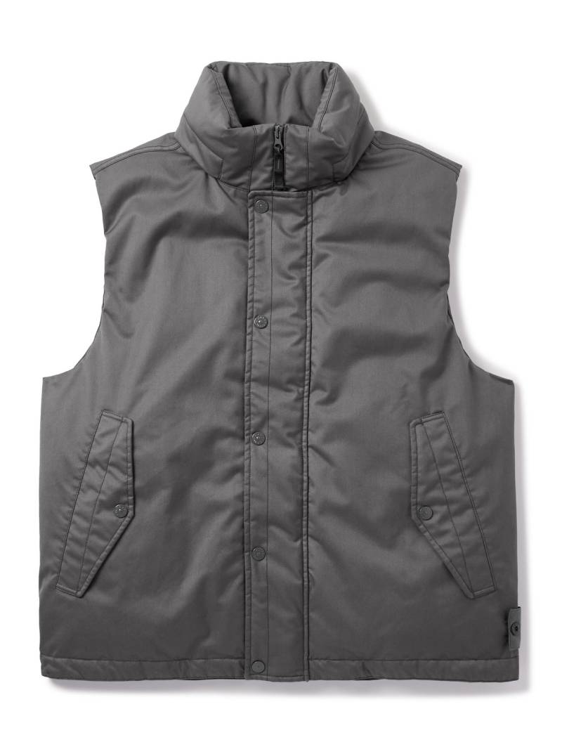 Stone Island - Ghost Coated Virgin Wool-Twill Down Gilet - Men - Gray - XL von Stone Island