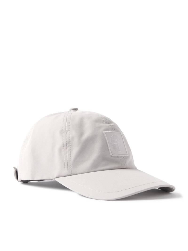 Stone Island - Ghost Logo-Appliquéd Organic Cotton-Canvas Cap - Men - Gray von Stone Island