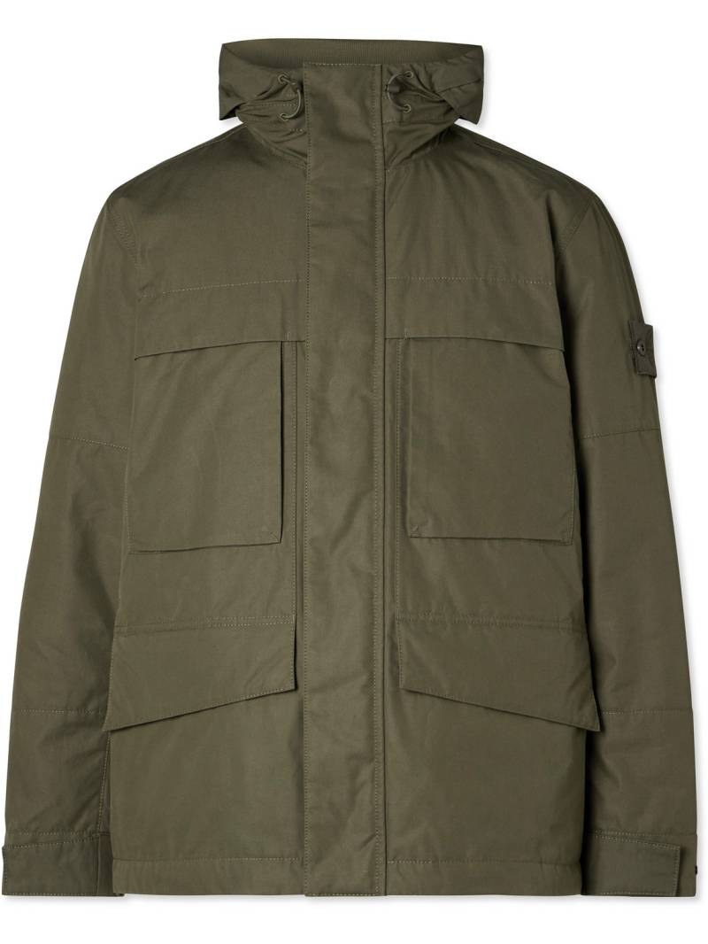 Stone Island - Ghost Logo-Appliquéd Padded Cotton-Canvas Hooded Field Jacket - Men - Green - S von Stone Island