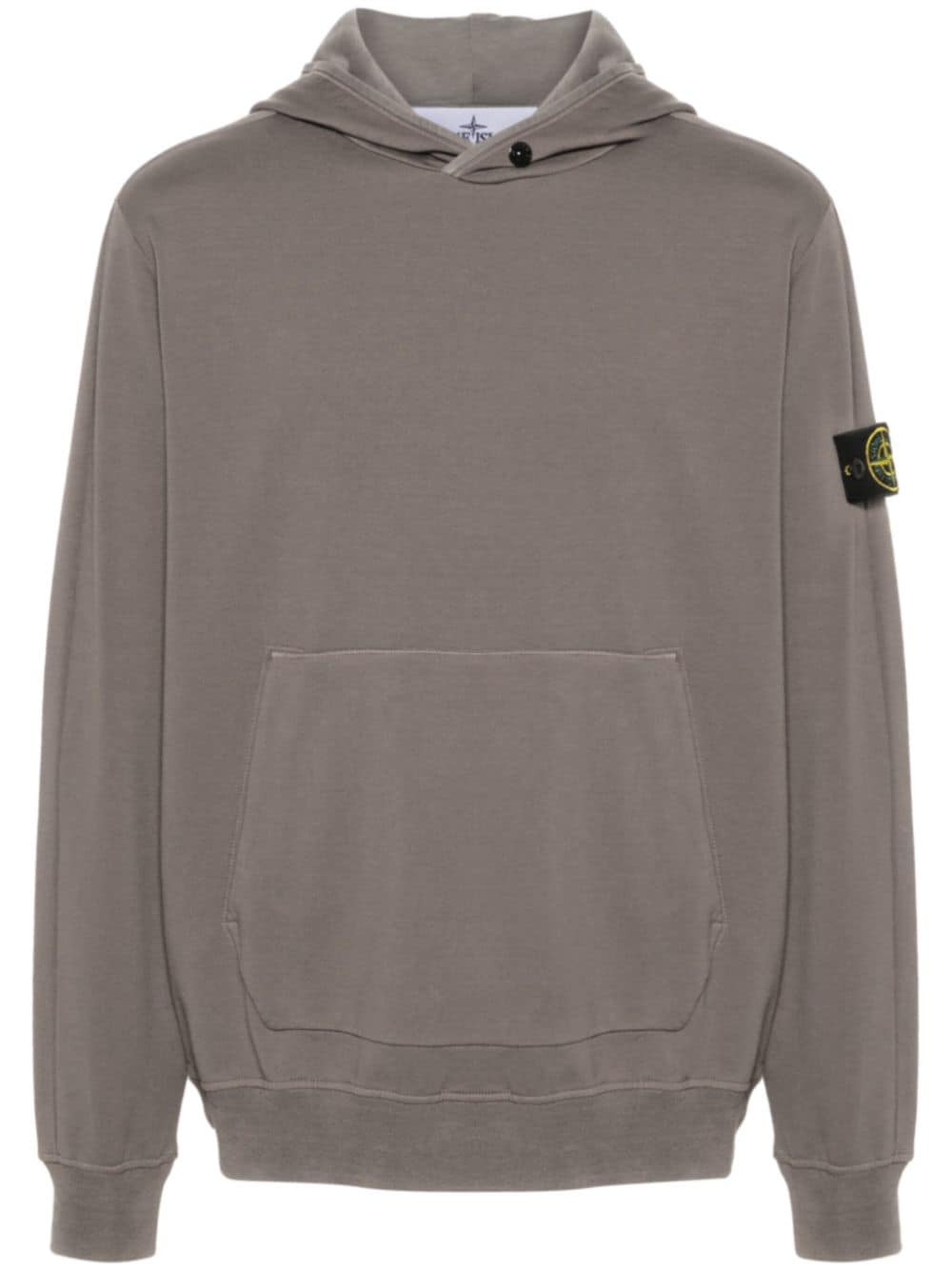 Stone Island Hoodie mit Kompass-Patch - Grau von Stone Island