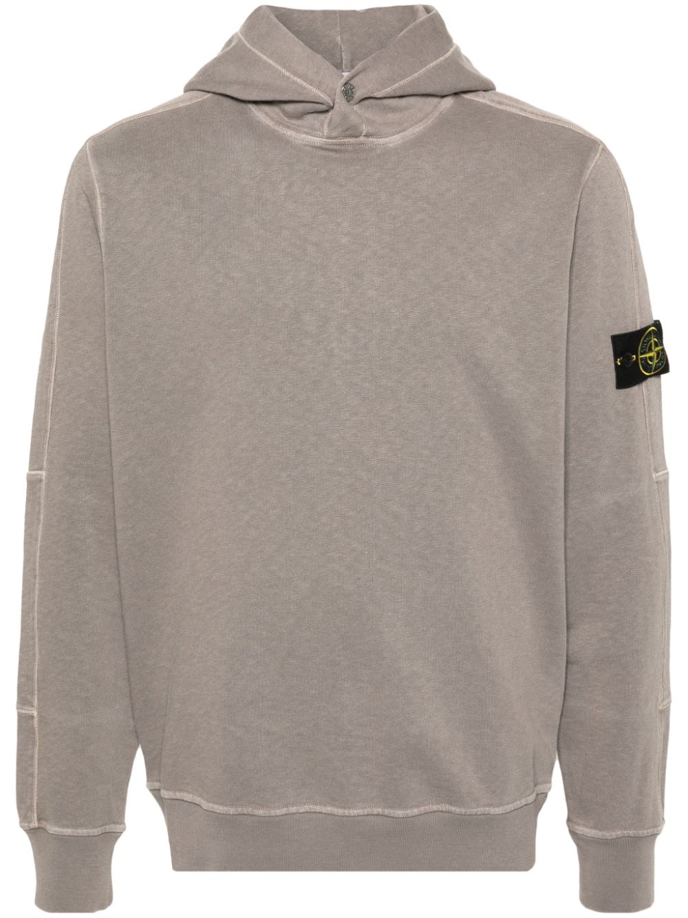 Stone Island Hoodie mit Kompass-Patch - Grau von Stone Island