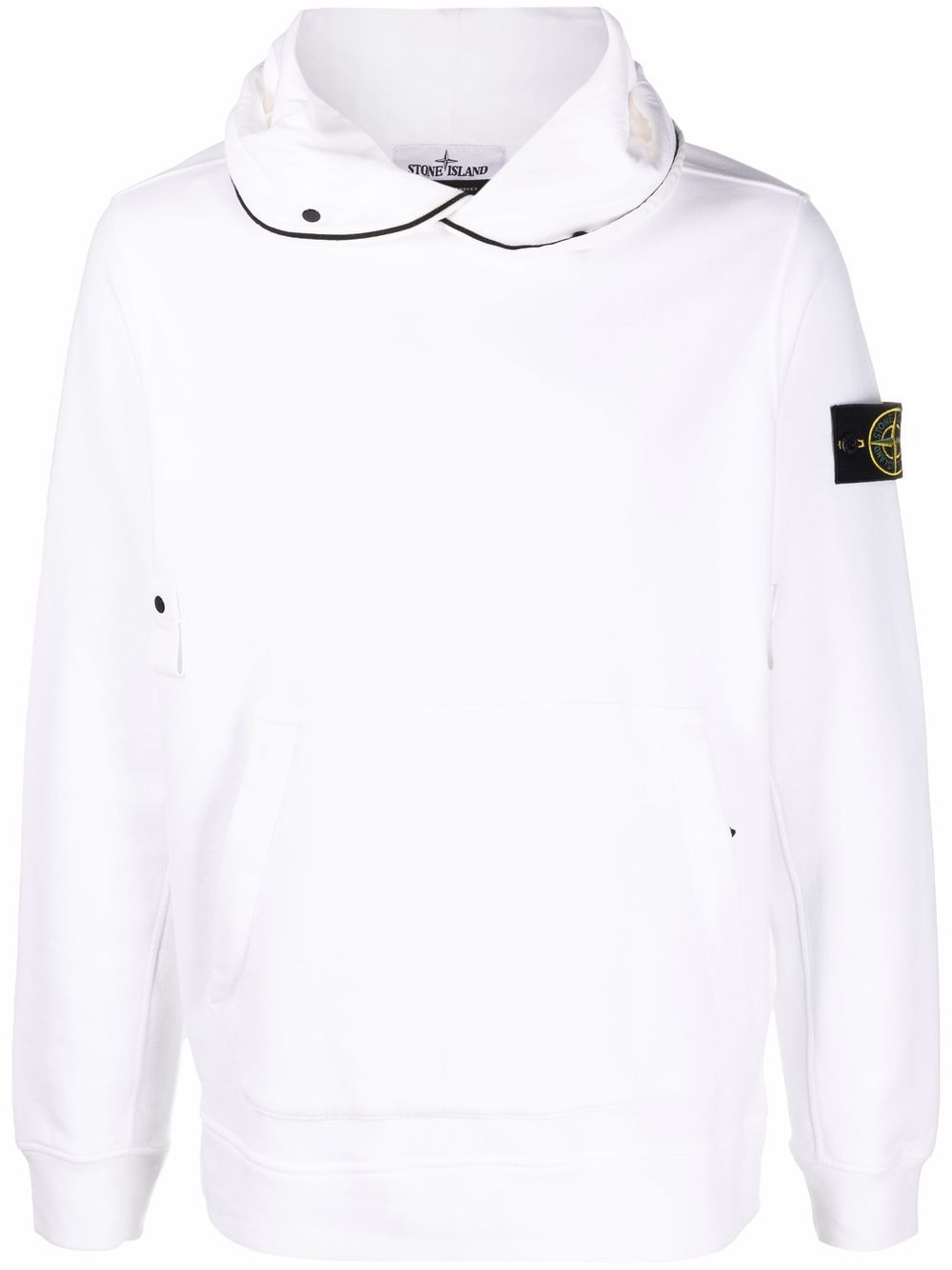 Stone Island Hoodie mit Kontrastpaspel - Weiß von Stone Island